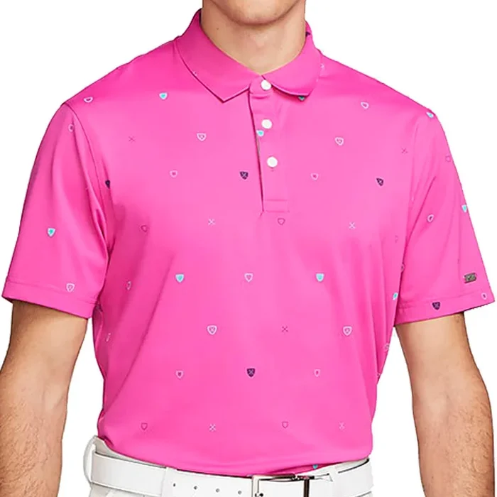 Nike Dri-FIT Player Printed Polo Shirt – Active Pink/Brushed Silver