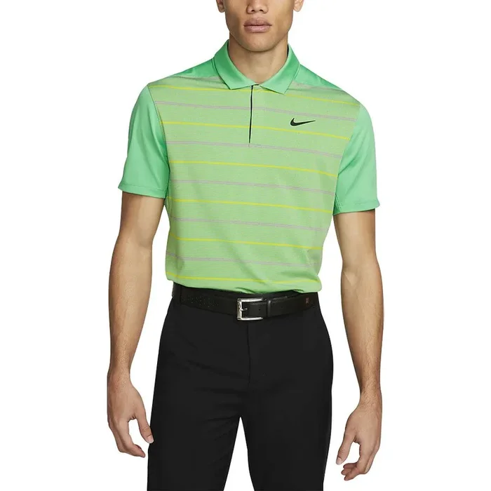 Nike Dri-FIT Tiger Woods Striped Golf Polo Spring Green/Ashen Slate/Black – SS23 Men