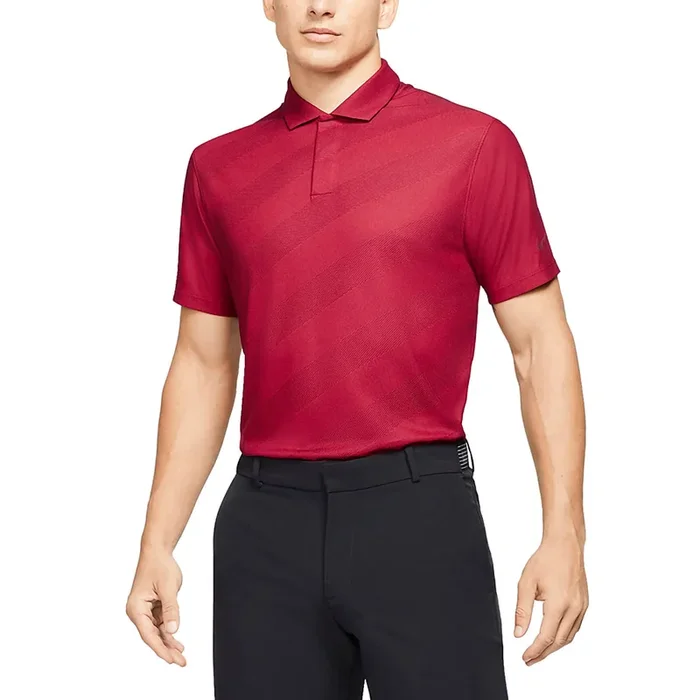 Nike Dri-FIT Tiger Woods Striped Golf Polo Team Red – SP21 Men