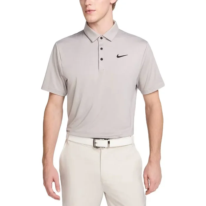 Nike Dri-FIT Tour Heathered Golf Polo College Grey/Black – FW25 Men