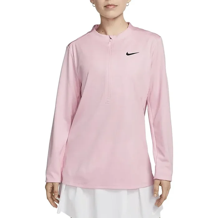 Nike Dri-FIT UV Advantage 1/2 Zip Golf Pullover Med Soft Pink/Black – 23 Women