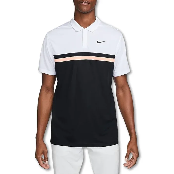 Nike Dri-FIT Victory Color-Blocked OLC Golf Polo White/Black – SS22 Men