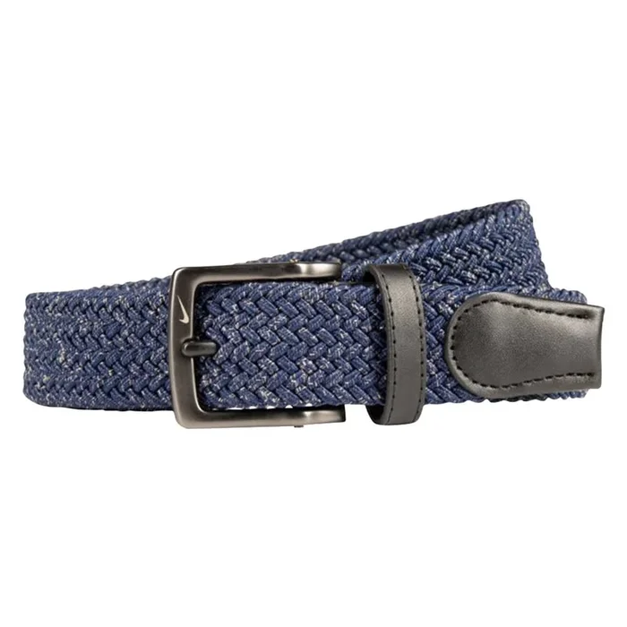 Nike Heathered Stretch Woven Golf Belt Navy/Khaki – 24 Men