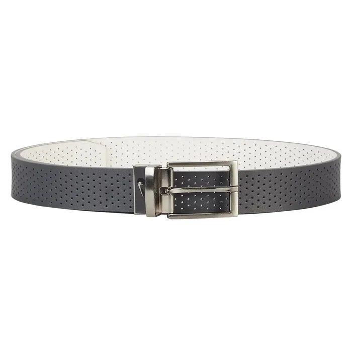 Nike Perforated Reversible Golf Belt Dark Gray/White – 23 Men