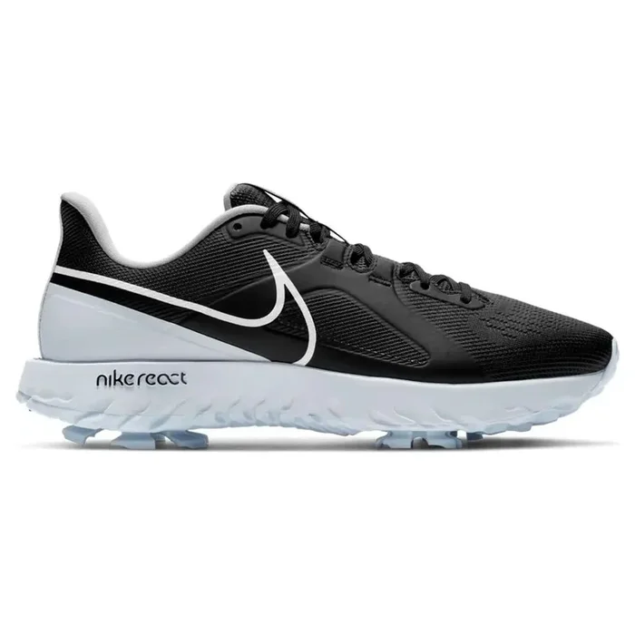 Nike React Infinity Pro Wide Golf Shoes Black/White/Metallic Platinum – 20 Men