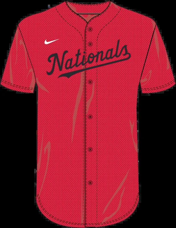 Nike Washington Nationals Youth Dri-Fit Full Button Jersey