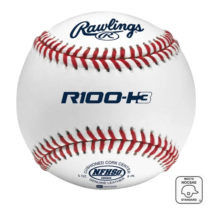 NOCSAE STAMPED Rawlings R100-H3 High School NFHS Baseball (Dozen)