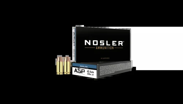 Nosler 51284 Match Grade 45 ACP 230 gr Jacketed Hollow Point (JHP) 50 Bx