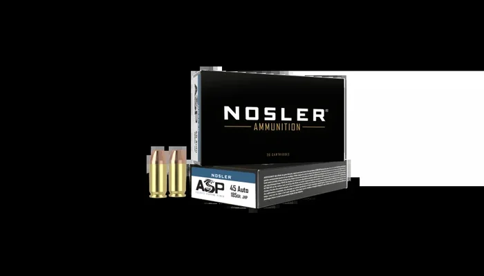 Nosler Match Grade 45 ACP 185gr Jacketed Hollow Point 50 Bx