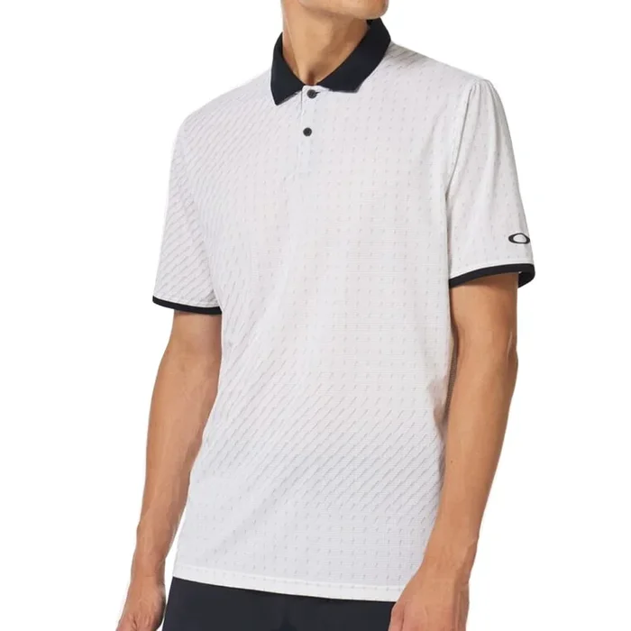 Oakley Contender Ellipse Print Polo Shirt – White