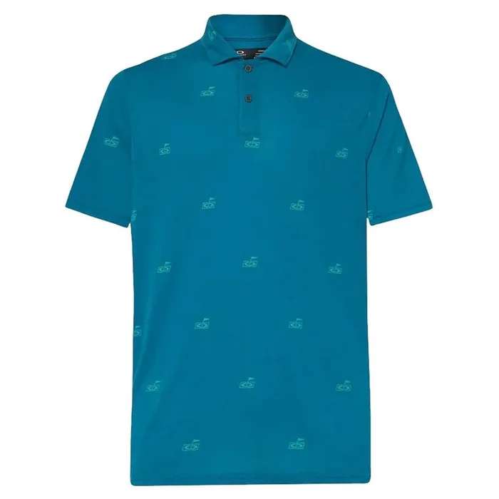 Oakley Flag Golf Polo Pattern Aurora Blue – SS23 Men