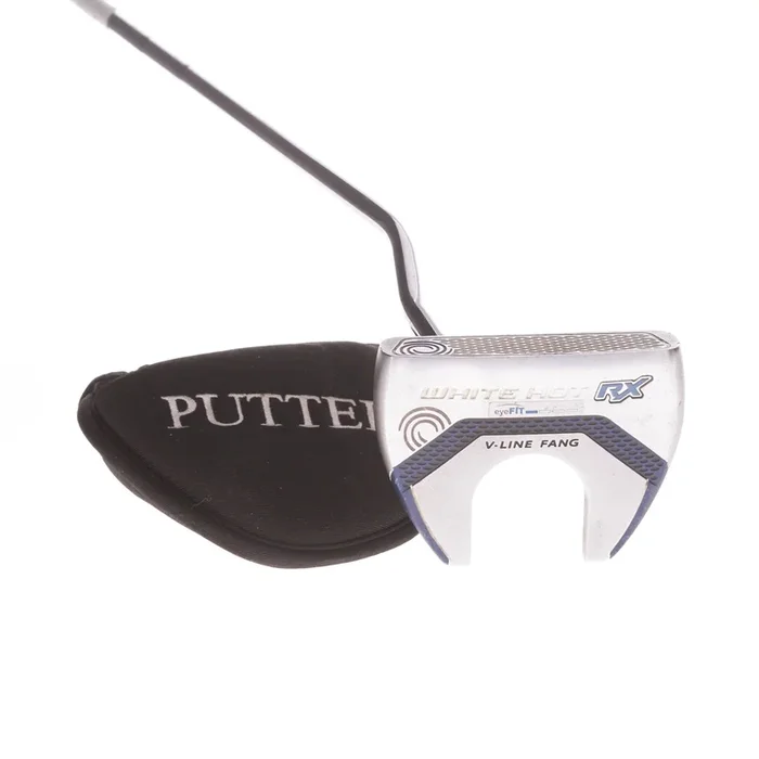 Odyssey White Hot V Line Fang Mens Left Hand Putter 33 Inches – Super Stroke Slim 3.0