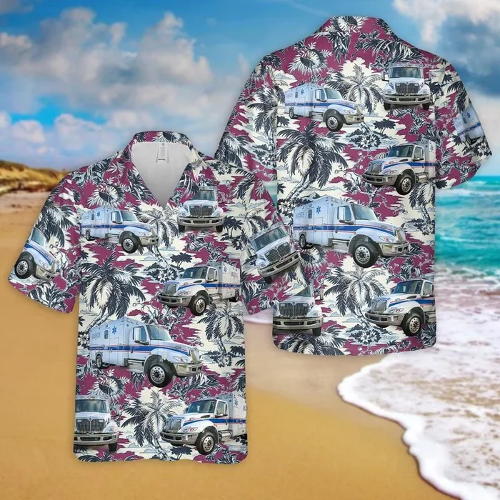 Oklahoma Mayes Emergency Services Trust Authority (MESTA) EMS Ambulance Hawaiian Shirt – Fanshubus.com