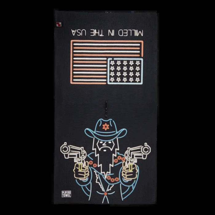 Oklahoma Neon Golf Towel