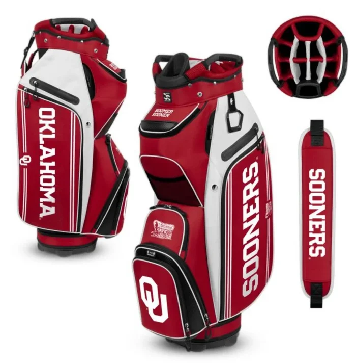 Oklahoma Sooner Bucket 3 Cooler Cart Bag Free Shipping