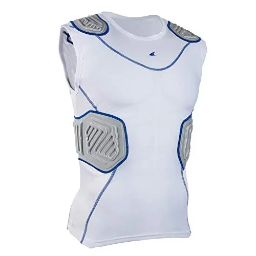 Open Box Champro Bull Rush Compression Shirt-White, Grey Inset -M-YOUTH
