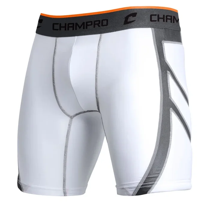 Open Box Champro Wind Up Youth Compression Sliding Shorts-Large-White