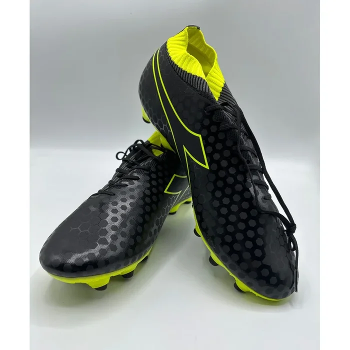 Open Box Diadora DA-2075 Soccer Cleats – Black/Fluo Yellow – 12
