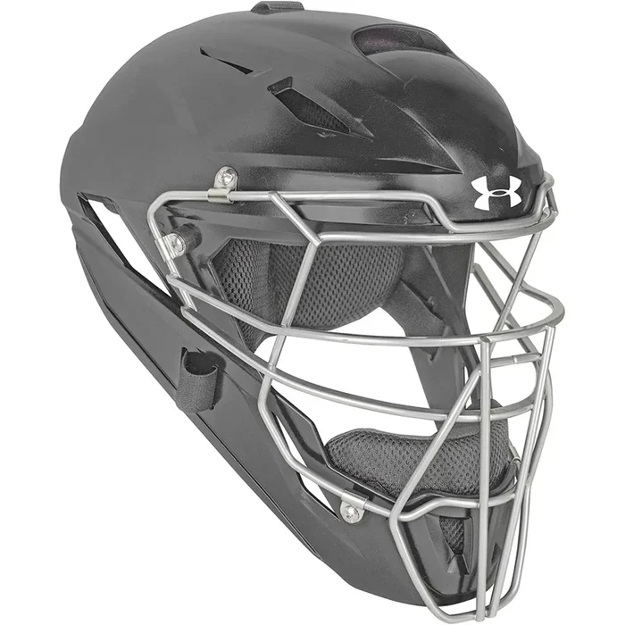 Open Box Under Armour Converge Solid Matte Catching Mask-Youth-Black