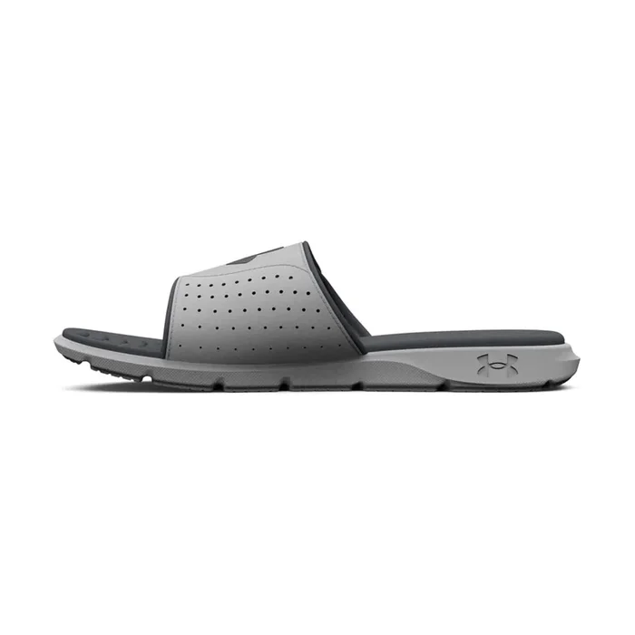 Open Box Under Armour Men’s UA Ignite Pro Slides – Mod Gray/Pitch Gray – 9