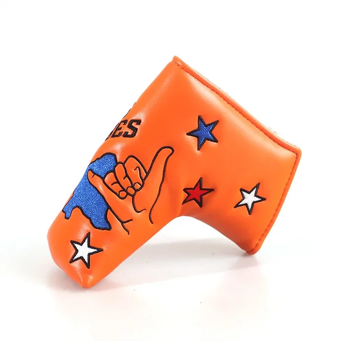 Orange PU Finger Star Blade Head Cover