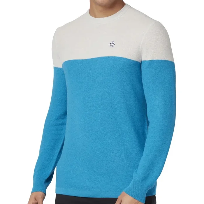 Original Penguin Colour Block Sweater – Pearl Blue