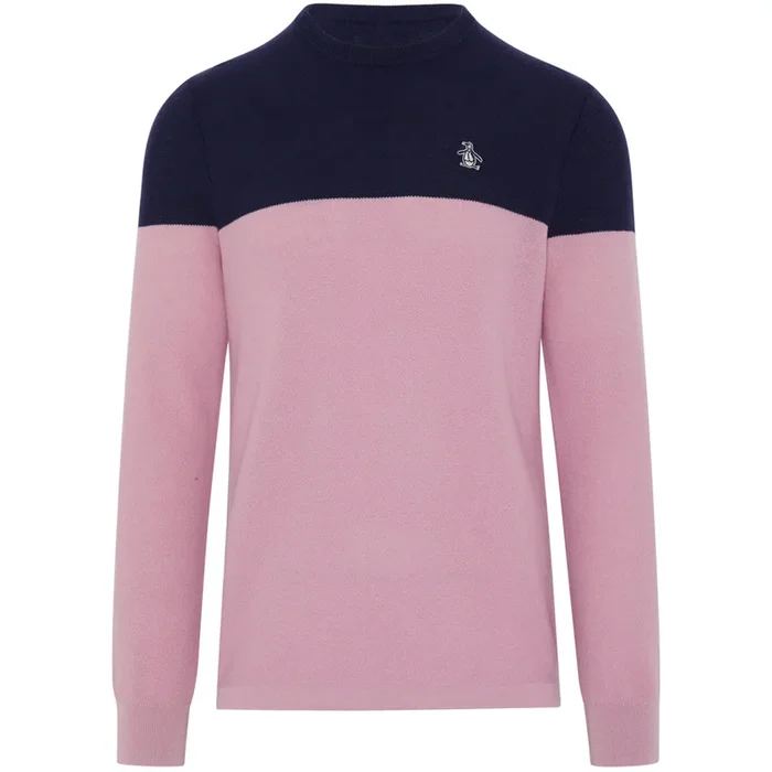 Original Penguin Heritage Colour Block Sweater – Gelato Pink