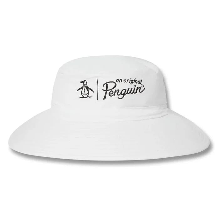 Original Penguin Solar Ventilated Boonie Golf Bucket Hat Bright White – SS23 Men