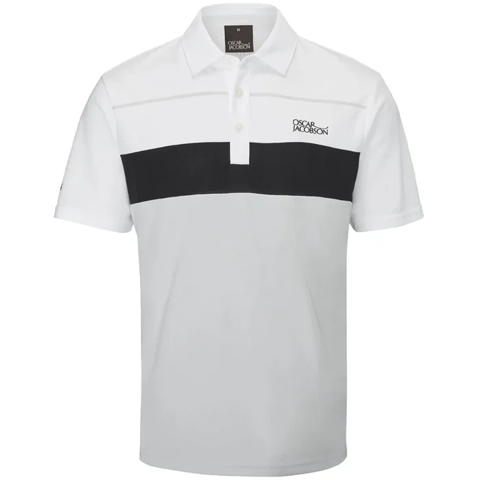 Oscar Jacobson Dodman Polo Shirt – Lunar Grey/Black