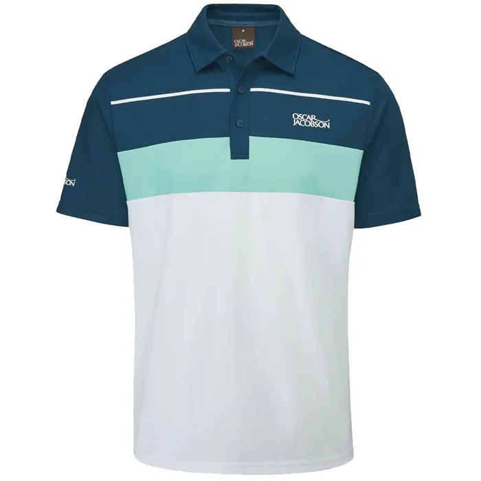 Oscar Jacobson Dodman Polo Shirt – White/Aqua