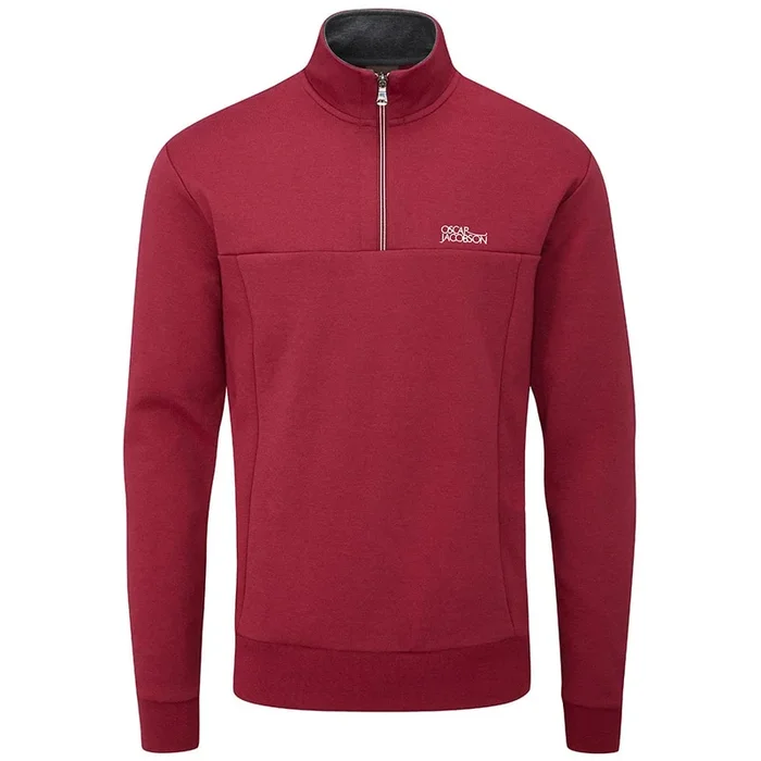Oscar Jacobson Hawkes Tour Pullover – Dark Red