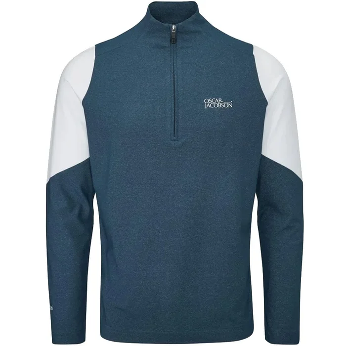 Oscar Jacobson Lodstock Tour 1/2 Zip Pullover – Teal/White