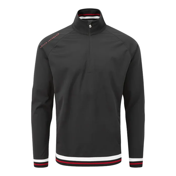 Oscar jacobson Ramsey 1/2 Zip Windproof Jacket – Black
