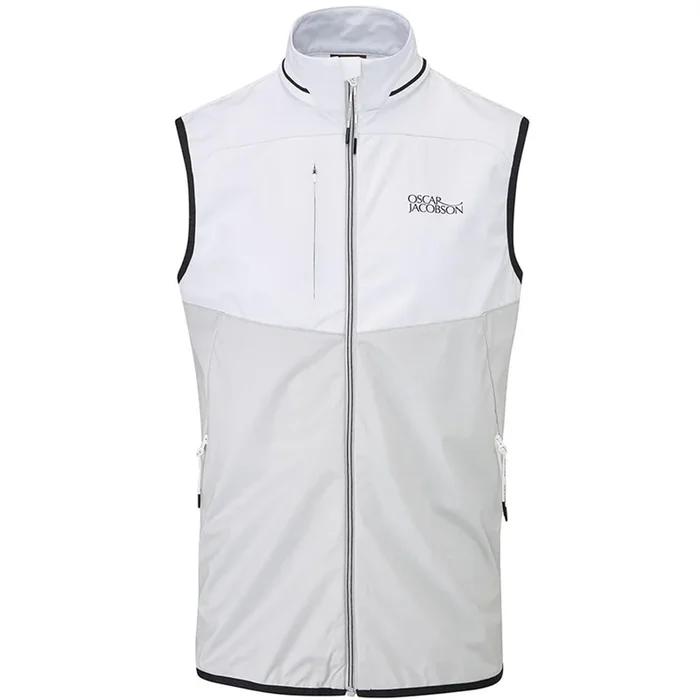 Oscar Jacobson Rolfe Tour Gilet – Lunar Grey/White