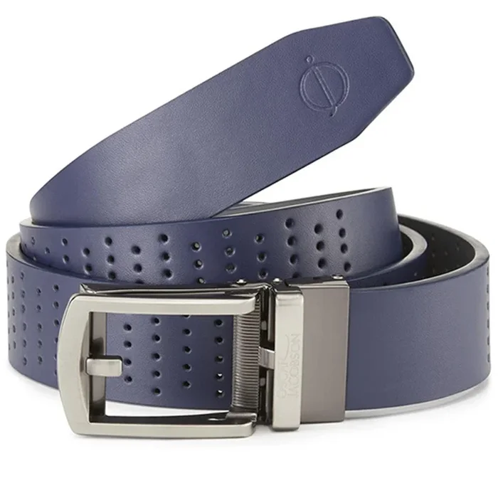 Oscar Jacobson Shelby Belt – Navy