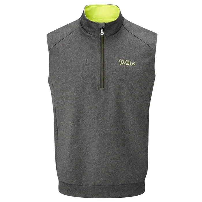 Oscar Jacobson Trent Tour 1/2 Zip Golf Vest – Pewter