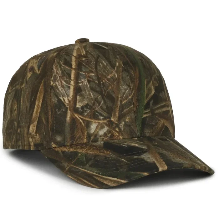 Outdoor Cap 350 Canvas Camo Structured Solid Back Hat