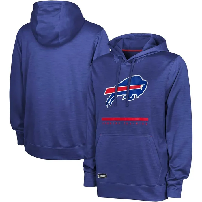 Outerstuff Men’s Buffalo Bills Speed Drill L/S Streak Fleece Pullover Speed Hoodie