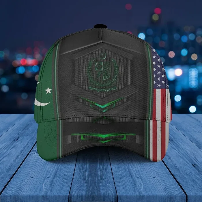 Pakistan Coat Of Arms & American Flag Unisex Cap – Fanshubus.com