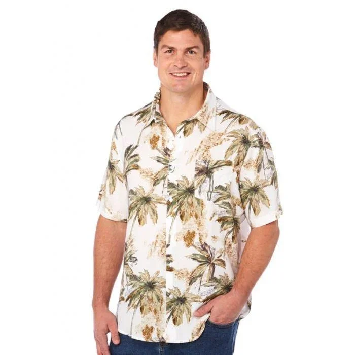Palm White High Quality Hawaiian Shirt – Fanshubus.com