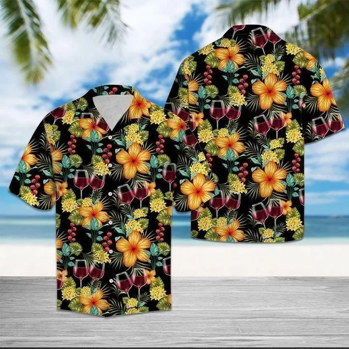 Paradise Red Wine Hawaiian Shirt | For Men & Women | Adult |- For men and women – Fanshubus – Fanshubus.com