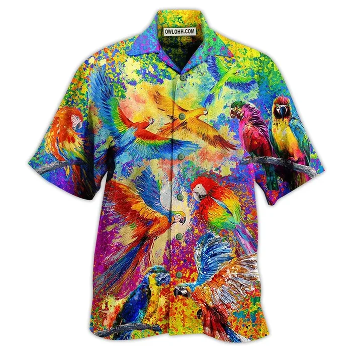 Parrot Love Colorful – Hawaiian Shirt – Fanshubus – Fanshubus.com