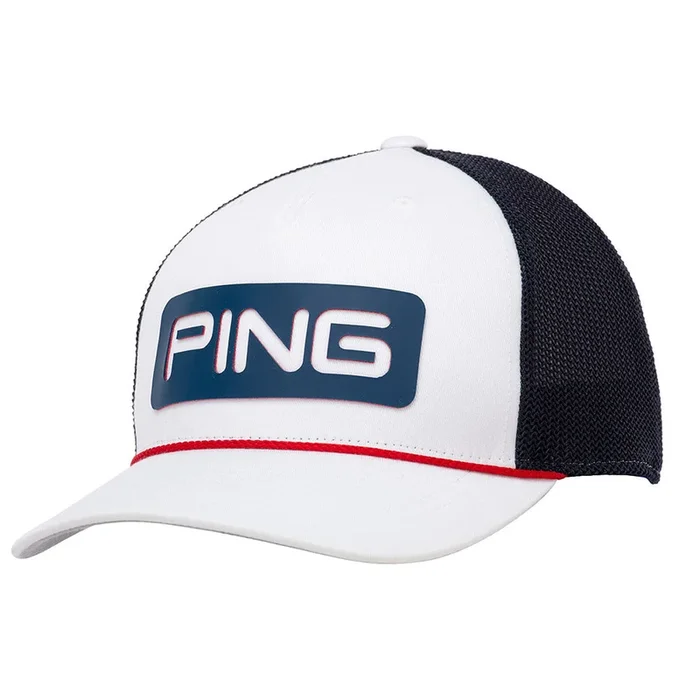 Ping All American Trucker Cap – White/Navy/Red