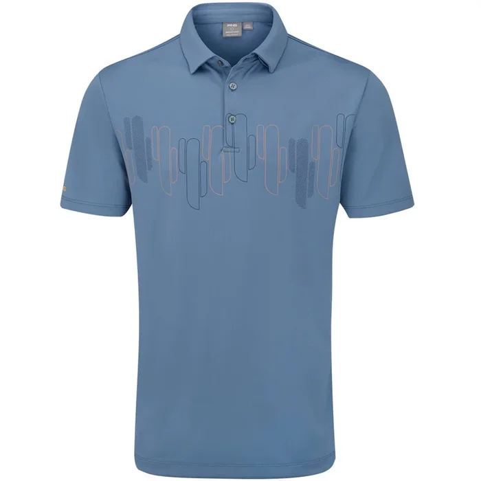 Ping Arizona Cactus Print Polo Shirt – Coronet Blue