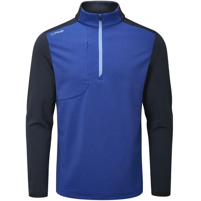 Ping Farrell 1/2 Zip Midlayer – Blue Surf/Oxford Blue