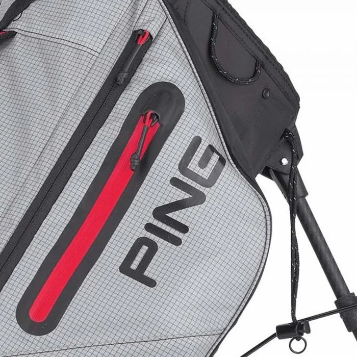 Ping Hoofer Craz-E Lite Stand Bag – Grey/Black/Scarlet