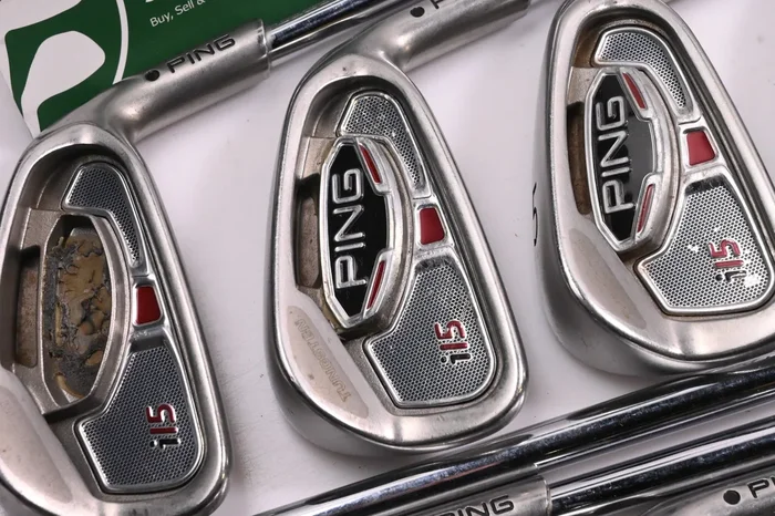Ping i15 Irons / 3-PW+GW / Black Dot / Regular Flex Ping AWT Shafts