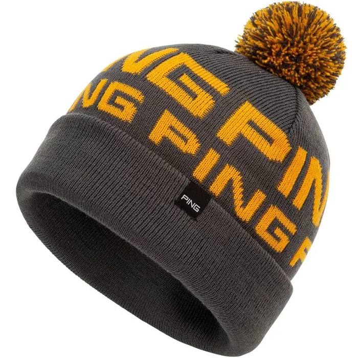 Ping Logo II Bobble Hat – Grey/Orange