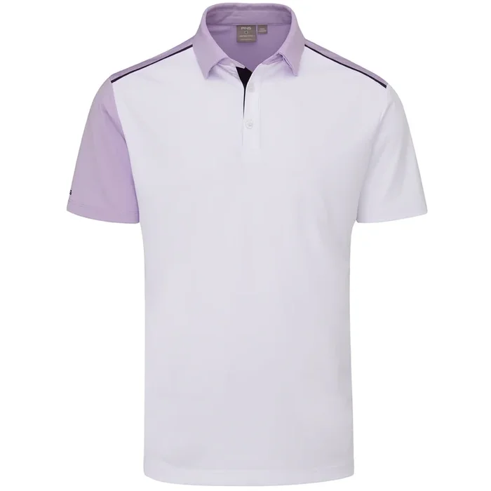 Ping Mack SensorCool Polo Shirt – White/Cool Lilac