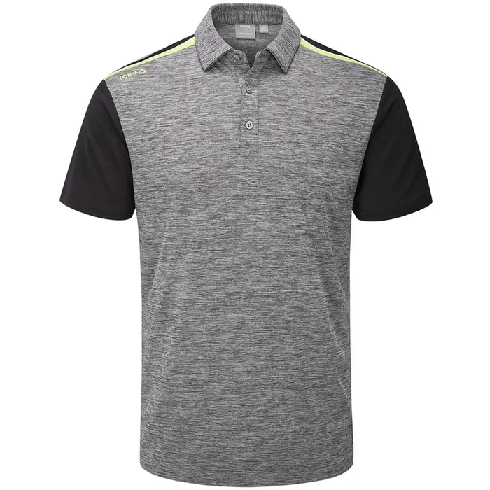 Ping Malvern Polo Shirt – Charcoal Marl/Black